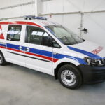 31.03.2017 Kutno. AMZ Kutno. Produkcja zabudów specjalnych samochodów użytkowych. Specjalistyczny samochód do przewożenia chorych dla hospicjum stacjonarnego im. św. Matki Teresy z Kalkuty w Kielcach. / Jarosław Kubalski / Radio Kielce