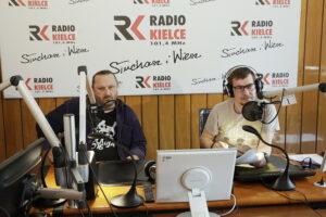 04.04.2017 Kielce. Audycja "Dodaj do ulubionych". Paweł Wawrzeńczyk i Stanisław Blinstrub / Jarosław Kubalski / Radio Kielce