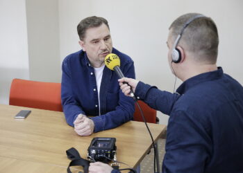 04.04.2017 Kielce. Przewodniczący "Solidarności" Piotr Duda. / Jarosław Kubalski / Radio Kielce