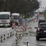 07.04.2017 Kielce. Remont skrzyżowania Wapiennikowa Popiełuszki. Korek. / Jarosław Kubalski / Radio Kielce