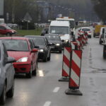 07.04.2017 Kielce. Remont skrzyżowania Wapiennikowa Popiełuszki. Korek. / Jarosław Kubalski / Radio Kielce