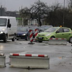 07.04.2017 Kielce. Remont skrzyżowania Wapiennikowa Popiełuszki. Korek. / Jarosław Kubalski / Radio Kielce