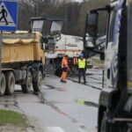 07.04.2017 Kielce. Remont skrzyżowania Wapiennikowa Popiełuszki. Korek. / Jarosław Kubalski / Radio Kielce