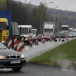 07.04.2017 Kielce. Remont skrzyżowania Wapiennikowa Popiełuszki. Korek. / Jarosław Kubalski / Radio Kielce