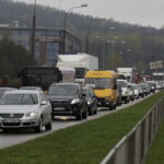 07.04.2017 Kielce. Remont skrzyżowania Wapiennikowa Popiełuszki. Korek. / Jarosław Kubalski / Radio Kielce