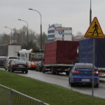 07.04.2017 Kielce. Remont skrzyżowania Wapiennikowa Popiełuszki. Korek. / Jarosław Kubalski / Radio Kielce
