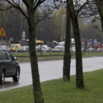 07.04.2017 Kielce. Remont skrzyżowania Wapiennikowa Popiełuszki. Korek. / Jarosław Kubalski / Radio Kielce