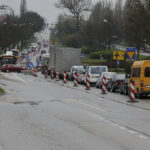 07.04.2017 Kielce. Remont skrzyżowania Wapiennikowa Popiełuszki. Korek. / Jarosław Kubalski / Radio Kielce