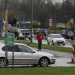 07.04.2017 Kielce. Remont skrzyżowania Wapiennikowa Popiełuszki. Korek. / Jarosław Kubalski / Radio Kielce