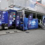 08.04.2017 Kielce. Euro Truck z Pucharem Euro 2017 U21 na Targach Kielce. / Jarosław Kubalski / Radio Kielce