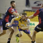 12.04.2017 Kielce. Piłka ręczna. Puchar Polski, półfinał. Mecz Vive Tauron Kielce - Gwardia Opole. Mateusz Jachlewski / Jarosław Kubalski / Radio Kielce