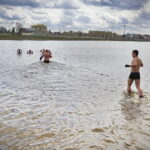 17.04.2017 Strawczyn. Morsy kąpią się w zalewie. / Jarosław Kubalski / Radio Kielce