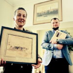 27.04.2017 Oblęgorek.  Wnukowie Henryka Sienkiewicza Anna Dziewanowska i Michał Sienkiewicz. / Jarosław Kubalski / Radio Kielce