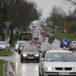 07.04.2017 Kielce. Remont skrzyżowania Wapiennikowa Popiełuszki. Korek. / Jarosław Kubalski / Radio Kielce