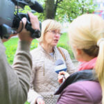 Kielce. Wycinka drzew na skwerze przy ulicy Świętej Weroniki (6 maja 2017 r.) / Piotr Michalski / Radio Kielce