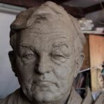 22.05.2017 Kielce. Popiersie Pawła Pierścińskiego, które stanie na skwerze Szarych Szeregów / Stanisława Zacharko / BWA Kielce