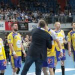 Piłkarze ręczni Vive Tauron Kielce świętują zdobycie Pucharu Polski / Krzysztof Bujnowicz / Radio Kielce