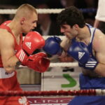 26.05.2017 Kielce. Mecz bokserski Polska - Armenia. Mateusz Polski vs Hovhannes Bachkov. / Jarosław Kubalski / Radio Kielce