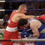 26.05.2017 Kielce. Mecz bokserski Polska - Armenia. Mateusz Polski vs Hovhannes Bachkov. / Jarosław Kubalski / Radio Kielce