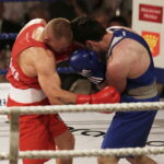 26.05.2017 Kielce. Mecz bokserski Polska - Armenia. Mateusz Polski vs Hovhannes Bachkov. / Jarosław Kubalski / Radio Kielce