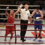 26.05.2017 Kielce. Mecz bokserski Polska - Armenia. Mateusz Polski vs Hovhannes Bachkov. / Jarosław Kubalski / Radio Kielce