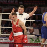 26.05.2017 Kielce. Mecz bokserski Polska - Armenia. Damian Kiwior vs Vladimir Markaryan. / Jarosław Kubalski / Radio Kielce