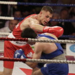 26.05.2017 Kielce. Mecz bokserski Polska - Armenia. Damian Kiwior vs Vladimir Markaryan. / Jarosław Kubalski / Radio Kielce