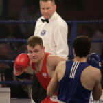 26.05.2017 Kielce. Mecz bokserski Polska - Armenia. Daniel Adamiec vs Yura Darabyan. / Jarosław Kubalski / Radio Kielce