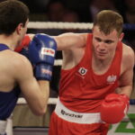 26.05.2017 Kielce. Mecz bokserski Polska - Armenia. Daniel Adamiec vs Yura Darabyan. / Jarosław Kubalski / Radio Kielce