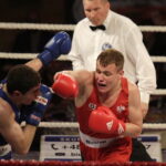 26.05.2017 Kielce. Mecz bokserski Polska - Armenia. Daniel Adamiec vs Yura Darabyan. / Jarosław Kubalski / Radio Kielce