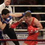 26.05.2017 Kielce. Mecz bokserski Polska - Armenia. Daniel Adamiec vs Yura Darabyan. / Jarosław Kubalski / Radio Kielce