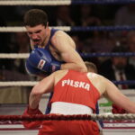 26.05.2017 Kielce. Mecz bokserski Polska - Armenia. Daniel Adamiec vs Yura Darabyan. / Jarosław Kubalski / Radio Kielce