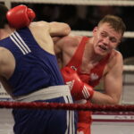 26.05.2017 Kielce. Mecz bokserski Polska - Armenia. Daniel Adamiec vs Yura Darabyan. / Jarosław Kubalski / Radio Kielce