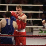 26.05.2017 Kielce. Mecz bokserski Polska - Armenia. Daniel Adamiec vs Yura Darabyan. / Jarosław Kubalski / Radio Kielce