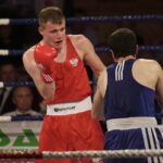 26.05.2017 Kielce. Mecz bokserski Polska - Armenia. Daniel Adamiec vs Yura Darabyan. / Jarosław Kubalski / Radio Kielce