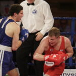 26.05.2017 Kielce. Mecz bokserski Polska - Armenia. Daniel Adamiec vs Yura Darabyan. / Jarosław Kubalski / Radio Kielce