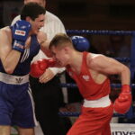 26.05.2017 Kielce. Mecz bokserski Polska - Armenia. Daniel Adamiec vs Yura Darabyan. / Jarosław Kubalski / Radio Kielce