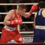 26.05.2017 Kielce. Mecz bokserski Polska - Armenia. Daniel Adamiec vs Yura Darabyan. / Jarosław Kubalski / Radio Kielce