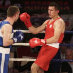 26.05.2017 Kielce. Mecz bokserski Polska - Armenia. Bartosz Gołębiewski vs Arman Darchinyan. / Jarosław Kubalski / Radio Kielce