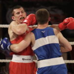 26.05.2017 Kielce. Mecz bokserski Polska - Armenia. Bartosz Gołębiewski vs Arman Darchinyan. / Jarosław Kubalski / Radio Kielce