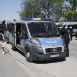 28.05.2017 Kielce. Przyjazd kibiców Legii Warszawa na mecz z Koroną. Policja. / Jarosław Kubalski / Radio Kielce