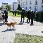 28.05.2017 Kielce. Przyjazd kibiców Legii Warszawa na mecz z Koroną. Policja. / Jarosław Kubalski / Radio Kielce