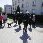 28.05.2017 Kielce. Przyjazd kibiców Legii Warszawa na mecz z Koroną. Policja. / Jarosław Kubalski / Radio Kielce