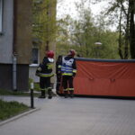 14.05.2017 Kielce. Mężczyzna groził, że skoczy z 9-ego piętra wieżowca przy ulicy Sandomierskiej. / Jarosław Kubalski / Radio Kielce