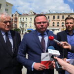 25.05.2017 Kielce. Konferencja prasowa SLD na Placu Artystów / Marzena Mąkosa / Radio Kielce