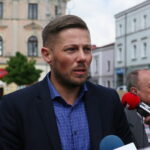 25.05.2017 Kielce. Konferencja prasowa SLD na Placu Artystów / Marzena Mąkosa / Radio Kielce