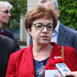 25.05.2017 Kielce. Konferencja prasowa SLD na Placu Artystów / Marzena Mąkosa / Radio Kielce