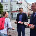 25.05.2017 Kielce. Konferencja prasowa SLD na Placu Artystów / Marzena Mąkosa / Radio Kielce