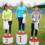 12.05.2017 Kielce. VIII Memoriał Zdzisława Furmanka. Rzut młotem. Miejsce 1 Joanna Fiodorow, 2 - Malwina Kopron, 3 - Katarzyna Furmanek. / Maciej Makuła / Radio Kielce
