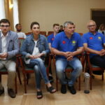 31.05.2017 Kielce. Spotkanie prezydenta Wojciecha Lubawskiego z drużyną młodzików dziecięco- młodzieżowego klubu siatkarskeigo "PLAS". / Marzena Mąkosa / Radio Kielce